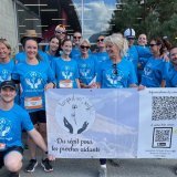 Les membres de l’association « Le Temps d’un souffle » baskets aux pieds pour réunir des fonds.